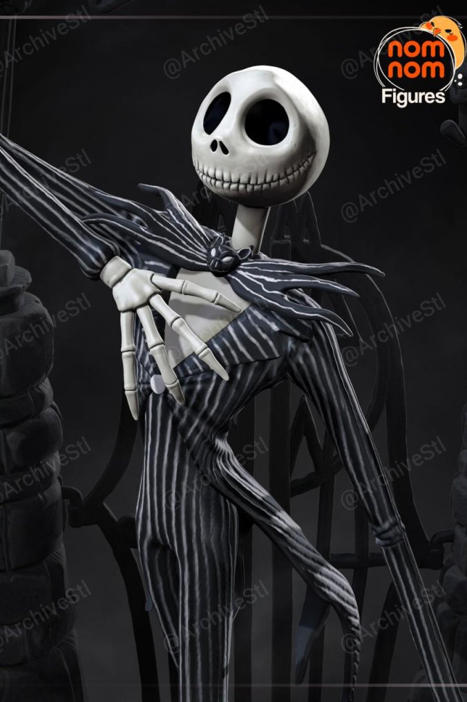 杰克·斯凯顿（Jack Skellington）-《圣诞前夕的恶梦》（The Nightmare Before Christmas）3D打印图纸